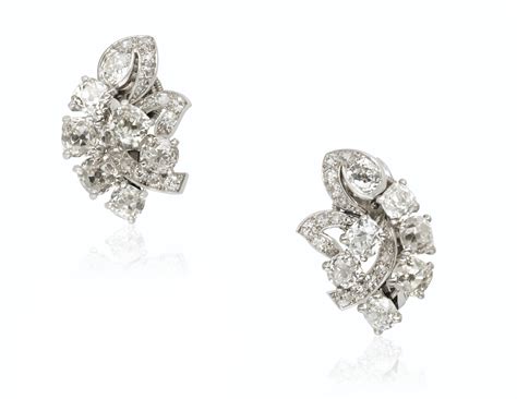 cartier art deco diamond earrings.